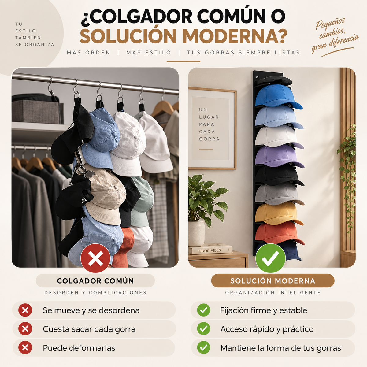 ✅2x1 Organizador de gorras con más de 20 Espacios + Envío gratis🔥