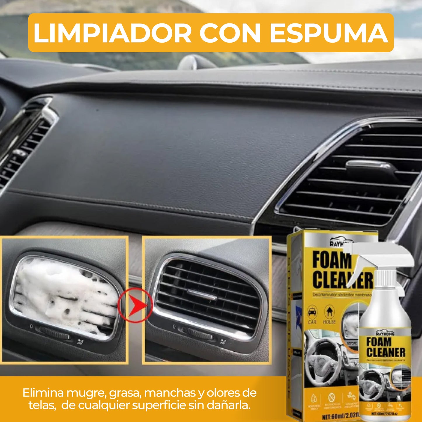 Limpiador con espuma + ENVÍO GRATIS!🔥